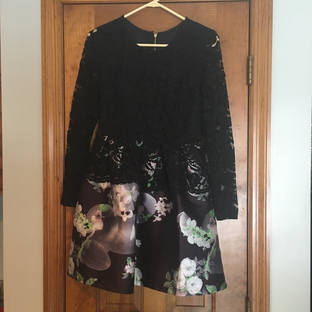 Floral silky dress